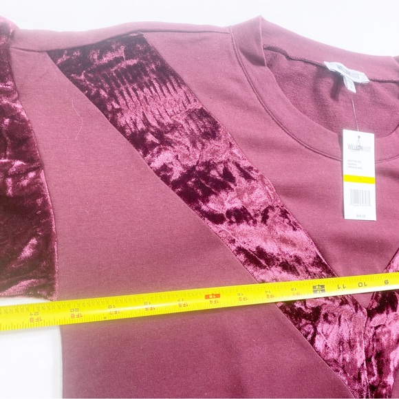WILLIAM RAST Burgundy Long Sleeve Top Sweats Winter Jewel Neck Top Medium - Picture 9 of 13
